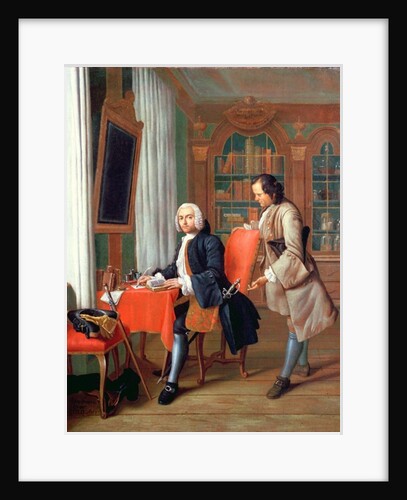 Two Gentlemen in a Library by Peter Jacob Horemans