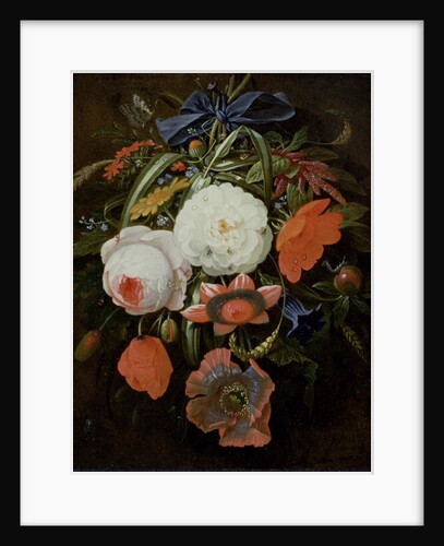 Still Life of Hanging Flowers by Abraham Mignon