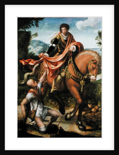 Saint Martin dividing his Cloak by Pieter Coecke van Aelst