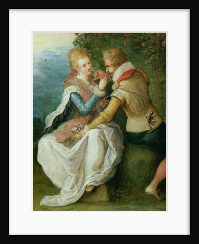 Two Lovers in a Garden by Frans II the Younger Francken