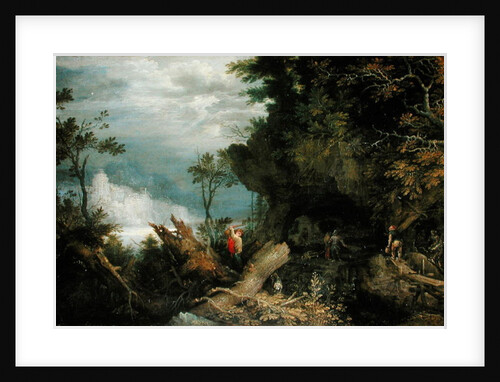 A Rocky Landscape with the Entrance to a Mine by Roelandt Jacobsz. Savery