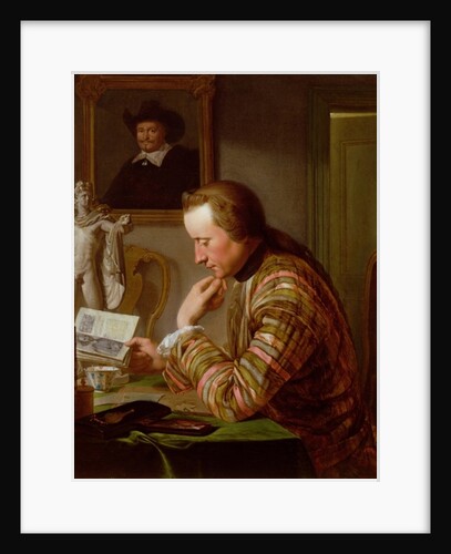 Gentleman Reading at a Table by Candlelight by Jan Maurits Quinckhardt
