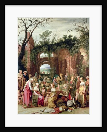 Laban Searching for the Stolen Teraphims Amongst Jacob's caravan by Willem van Nieulandt