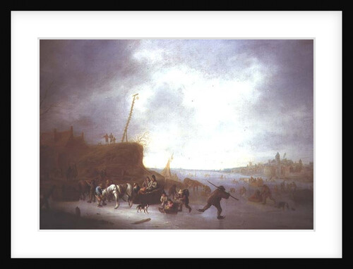 Winter Landscape with Skaters by Adriaen Jansz. van Ostade