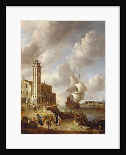 The Herring Packer's Tower, Amsterdam, with Figures by Anthonie Beerstraten