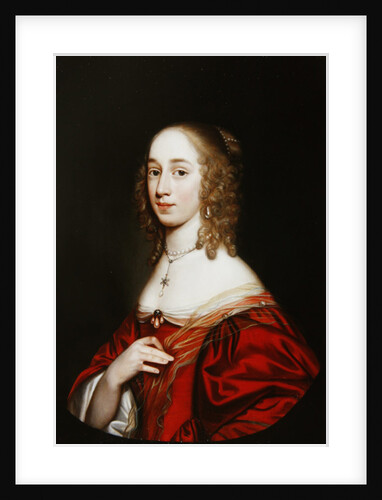 A portrait of a noblewoman, half length, 1649 by Gerrit van Honthorst