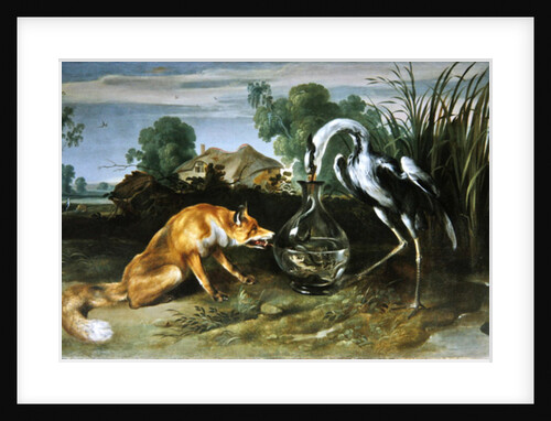 The Fox and the Crane from Aesop's Fables by Frans Snyders