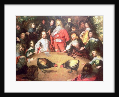 Charles I at a Cockfight by Dutch School