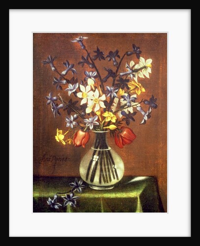 Still Life of Flowers including Hyacinth, Tulips and Pheasant Eye by Antonio Ponce