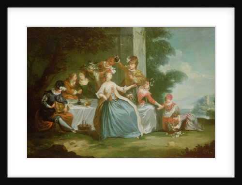 Figures Feasting by French School