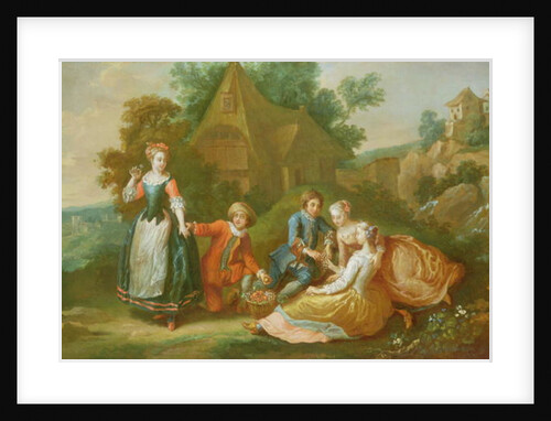 Figures Feasting by French School