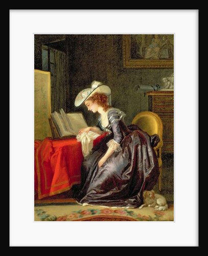 Woman Reading a Book by Jean-Frederic Schall