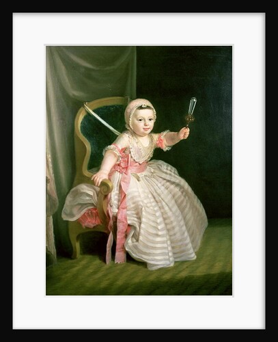 Portrait of a Child holding a Rattle by Niels Rode or Roode