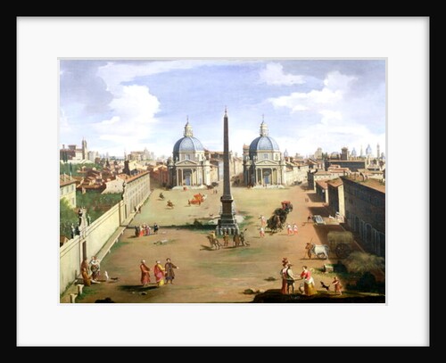 A View of the Piazza del Popolo in Rome by Gaspar van Wittel