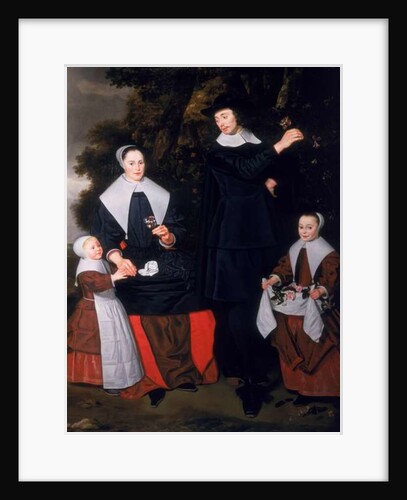 A Gentleman with his Wife and two Children by Hendrick ten Oever