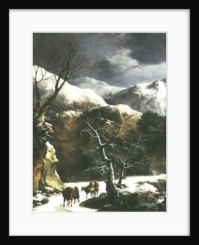 Winter landscape by Francesco Foschi