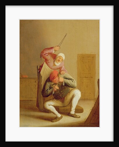 A Wife Beating her Husband by Bartholomeus Molenaer