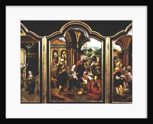 Triptych: The Adoration of the Magi, Annunciation, Adoration of the Shepherds by Flemish School