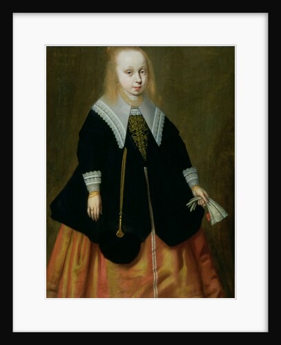 Portrait of a young girl, Friesland School, 1644 by Dutch School