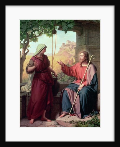 Christ and the Woman of Samaria at the Well, 1854 by Moritz Daniel Oppenheim