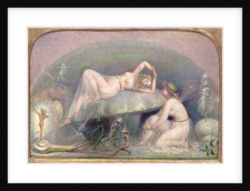 Fairy resting on a Mushroom, c.1860 by Thomas Heatherley