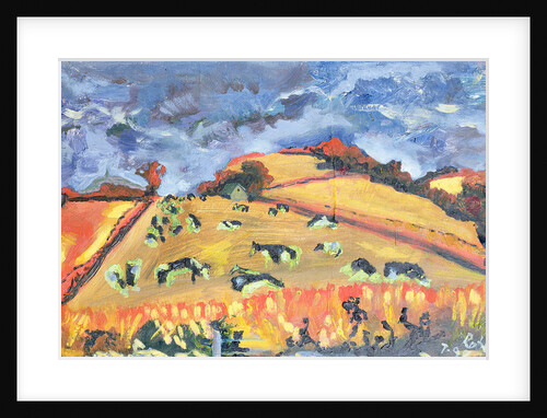 Sun, Fields, Cows: Somerset, 1998 by Robert Hobhouse