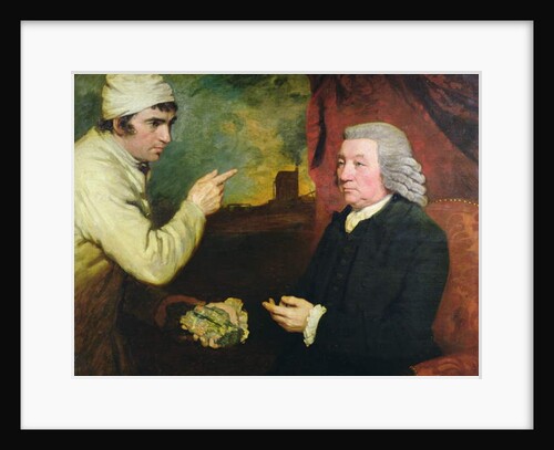 A gentleman and a miner with a specimen of copper ore by John Opie