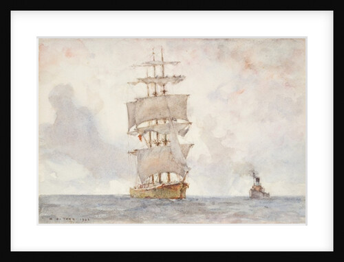 Barque and Tug, 1922 by Henry Scott Tuke