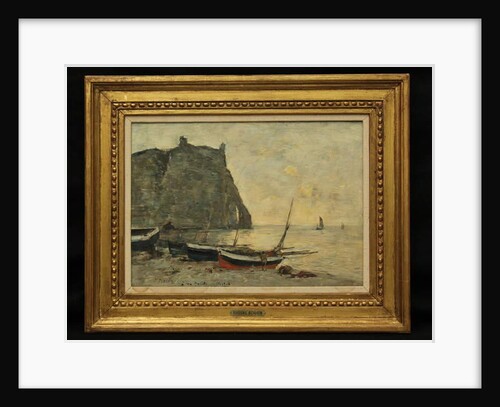 Boats at Etretat, c.1860 by Eugene Louis Boudin
