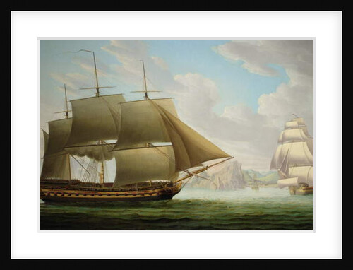 East Indiaman 'Cirencester' off St. Helena, 1795 by Robert Dodd