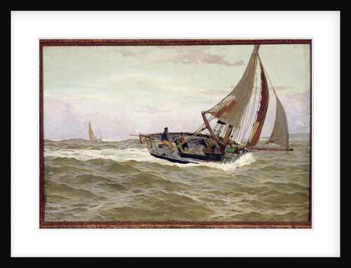 A Fishing Boat in a Stiff Breeze by John Fraser
