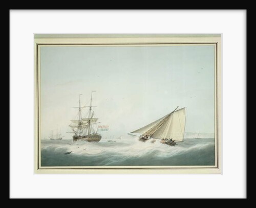 A Brig and a Cutter by Samuel Atkins