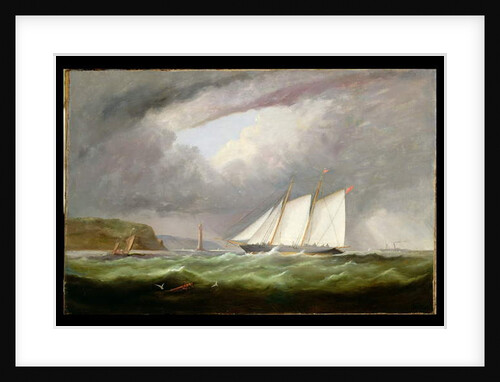 Schooner Yacht 'Esmeralda' in Alderney Roads off Cap le Hague, 1861 by Arthur Wellington Fowles
