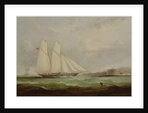 Schooner Yacht 'Esmeralda' Approaching Cherbourg, 1861 by Arthur Wellington Fowles