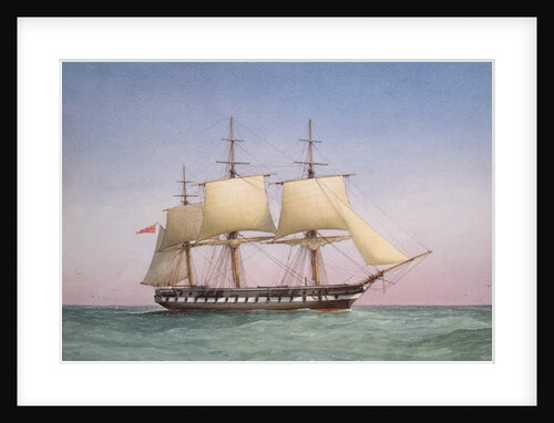 50-gun Frigate HMS Arethusa, 1876 by William Frederick Mitchell