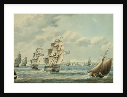 British Ships Blocking Cadiz in 1797, 1797 by Thomas Buttersworth
