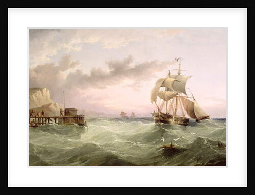 Shipping off Speeton Cliffs, Yorkshire by Henry Redmore