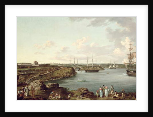Ships of the Royal Navy at Port Mahon, Minorca by Anton Schantz