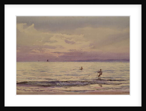 Fishermen Working at Sunset, 1868-71 by Henry Moore