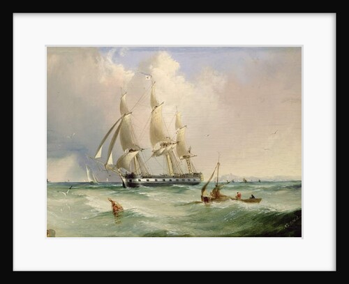 Frigate under Sail by Edward H. Niemann