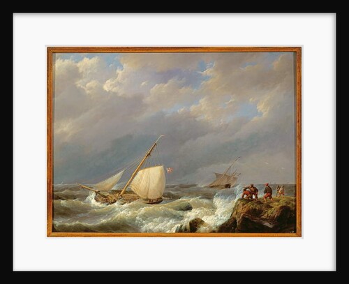Vessels on a Lee Shore in a Gale of Wind, 1844 by Johannes Hermanus Koekkoek