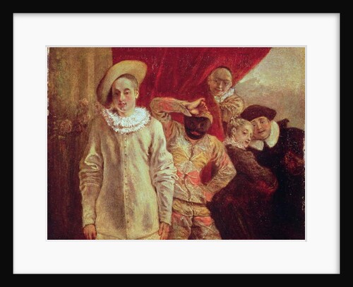 Harlequin, Pierrot and Scapin, Actors from the Commedia dell'Arte by Jean Antoine Watteau
