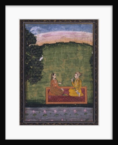 Couple in a landscape by Indian School