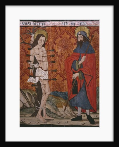St. Sebastian and St. James the Great, panel from the Church San Andres of Tortura, late 15th century-early 16th century by School Spanish