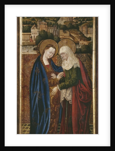 Triptych, Visitation, central panel by Spanish & Flemish School