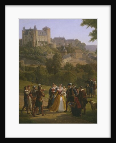 View of the royal castle of Pau where King Henri IV of France and Navarre was born on 13th December 1553 by Alexandre Louis Robert Millin du Perreux