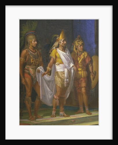 Emperor Montezuma II, detail, painting by Juan Ortega, 1885 by Juan Ortega