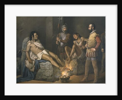 Torture of Cuauhtemoc 1893 by Leandro Izaguirre