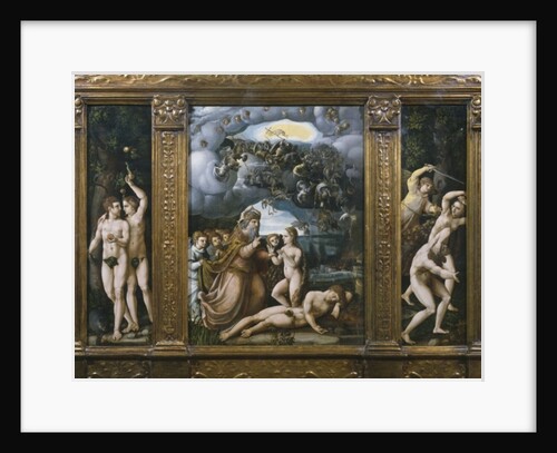 Triptych of the Creation, Adam and Eve, Creation of Eve, Expulsion from Paradise by German School