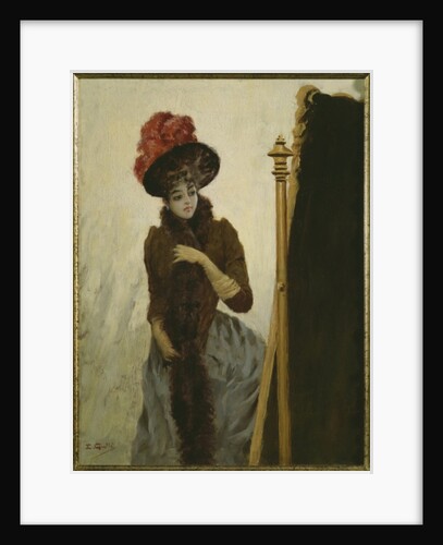 Before the swing mirror by Emile Galle